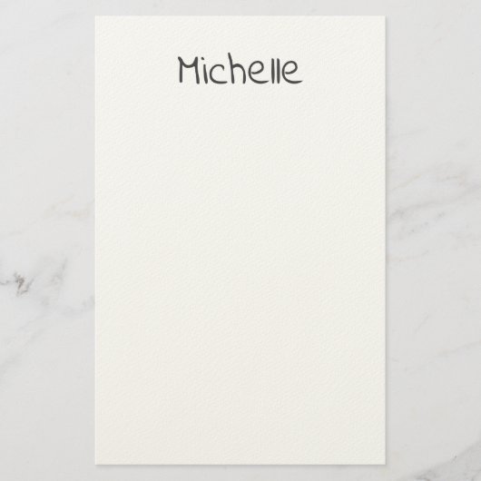 Professional Modern Minimalist Plain Own Name Briefpapier (Voorkant)