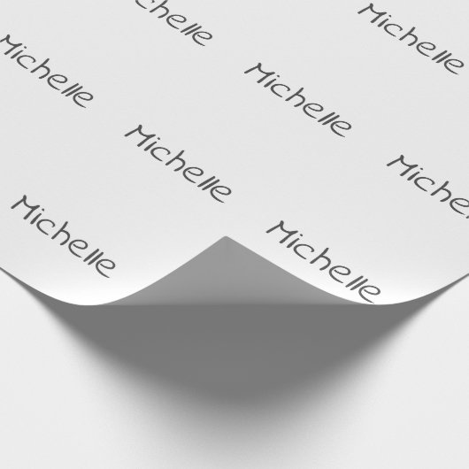 Professional Modern Minimalist Plain Own Name Cadeaupapier (Hoek)