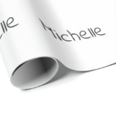 Professional Modern Minimalist Plain Own Name Cadeaupapier (Rol Hoek)