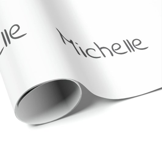 Professional Modern Minimalist Plain Own Name Cadeaupapier (Rol Hoek)