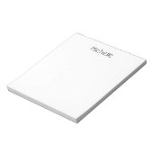 Professional Modern Minimalist Plain Own Name Notitieblok (Linkerzijde)