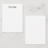Professional Modern Minimalist Plain Own Name Notitiekaartje (Voorkant / Achterkant)