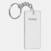 Professional Modern Minimalist Plain Own Name Sleutelhanger (Voorkant Links)
