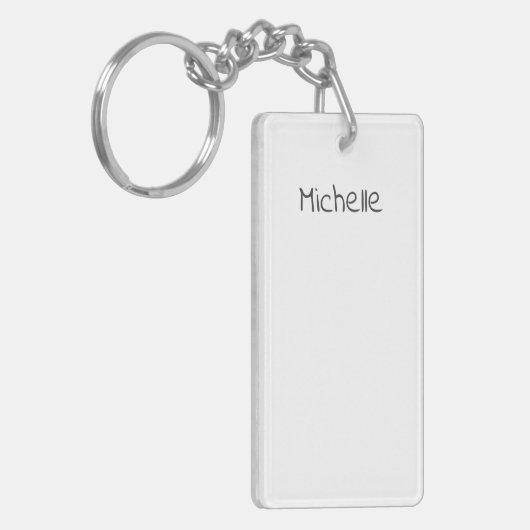 Professional Modern Minimalist Plain Own Name Sleutelhanger (Voorkant Links)