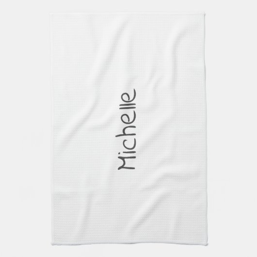 Professional Modern Minimalist Plain Own Name Theedoek (Verticaal)