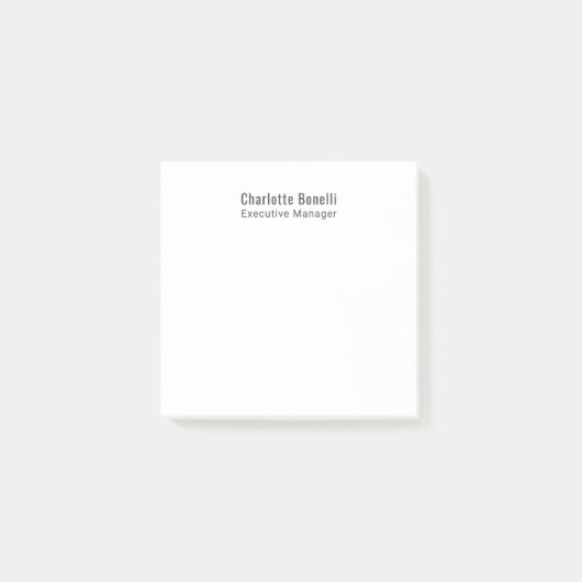 Professional Modern Minimalist Plain Post-it® Notes (Voorkant)