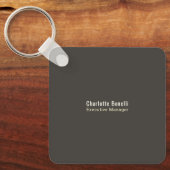 Professional Modern Minimalist Plain Round Corner Sleutelhanger (Voorkant)