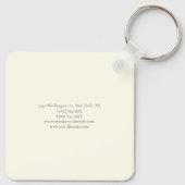 Professional Modern Minimalist Plain Round Corner Sleutelhanger (Achterkant)