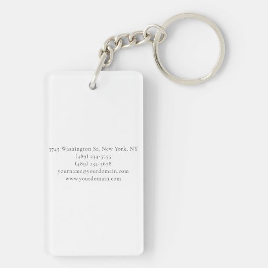 Professional Modern Minimalist Plain Sleutelhanger (achterkant)
