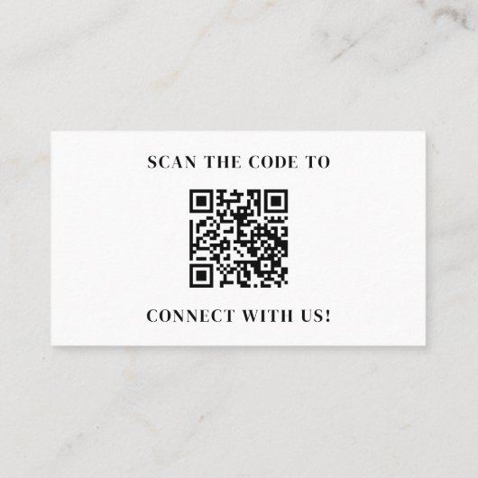 Professional Modern Minimalist QR Code Logo Visitekaartje (Achterkant)