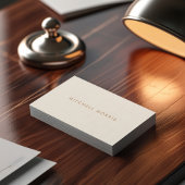 Professional Modern Minimalistic Beige Linen Look Visitekaartje