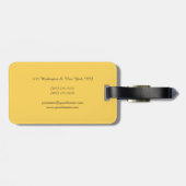 Professional Modern Monogram Minimalistisch Creati Bagagelabel (Achterkant horizontaal)