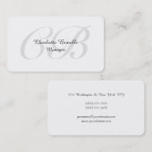 Professional Modern Monogram Minimalistisch Creati Visitekaartje (Voorkant / Achterkant)