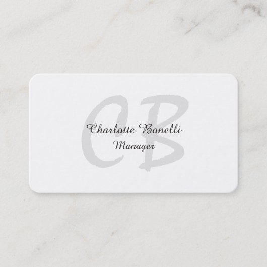 Professional Modern Monogram Minimalistisch Creati Visitekaartje (Voorkant)