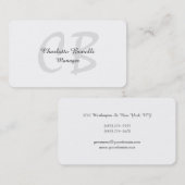 Professional Modern Monogram Minimalistisch Creati Visitekaartje (Voorkant / Achterkant)