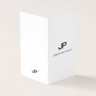 Professional Modern Monogram minimalistisch legant Visitekaartje