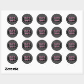 Professional Modern Monogram Name Minimalist Ronde Sticker (Vel)