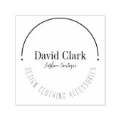 Professional Modern Name Small Business Owner Zelfinktende Stempel (Design)