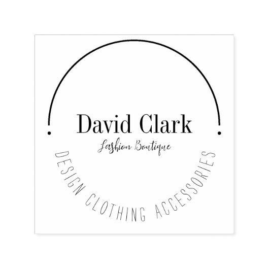 Professional Modern Name Small Business Owner Zelfinktende Stempel (Design)