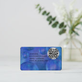 Professional Modern Nebula Galaxy QR Code card Visitekaartje (Staand voorkant)
