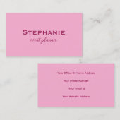 Professional Modern Pink Colorful Girly Trendy  Visitekaartje (Voorkant / Achterkant)