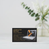 Professional Modern Plain Simple Computer Repair Visitekaartje (Staand voorkant)