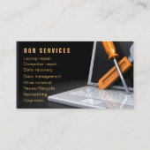 Professional Modern Plain Simple Computer Repair Visitekaartje (Achterkant)