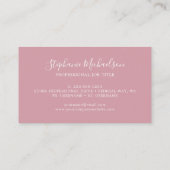 Professional modern roze Gold Abstract Visitekaartje (Achterkant)