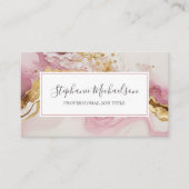 Professional modern roze Gold Abstract Visitekaartje (Voorkant)