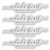 Professional Modern Script Name Sticker (Voorkant)