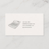 Professional Modern Simple Accountant Bookkeeper Visitekaartje (Achterkant)
