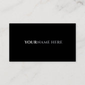 Professional Modern Simple Black Minimalist Busine Visitekaartje (Voorkant)