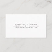 Professional Modern Simple Elegant White Template Visitekaartje (Achterkant)