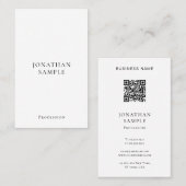 Professional Modern Simple Template Vertical Visitekaartje (Voorkant / Achterkant)