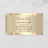 Professional Modern Studio Makeup Logo Gold Visitekaartje (Achterkant)