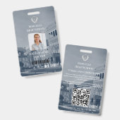 Professional Modern Teacher Photo ID Badge (Front & Back)
