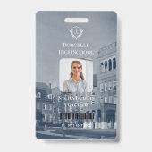 Professional Modern Teacher Photo ID Badge (Front)