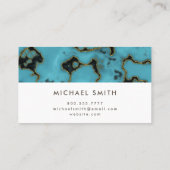 Professional Modern Turquoise Stone Gold Visitekaartje (Achterkant)