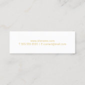 Professional Modern White en Gold Mini Visitekaartje (Achterkant)