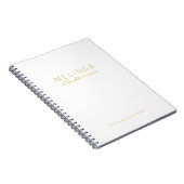 Professional Modern White en Gold Notitieboek (Rechterzijde)