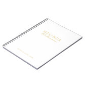 Professional Modern White en Gold Notitieboek (Linkerzijde)