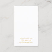 Professional Modern White en Gold Visitekaartje (Achterkant)