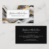 Professional modern zwart Gold Abstract Visitekaartje (Voorkant / Achterkant)
