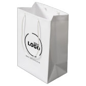 Professional Moderne Business Logo White Medium Cadeauzakje (Achterkant Gekanteld)