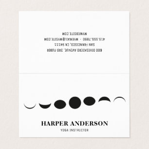 Professional Monogram Black Moon Logo Visitekaartje