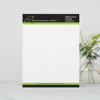 Professional Monogram Business Letterhead Custom Briefhoofd