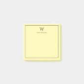 Professional Monogram Classic Pale Yellow Post-it® Notes (Voorkant)