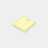 Professional Monogram Classic Pale Yellow Post-it® Notes (Schuin)