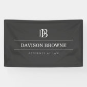 Professional Monogram donkergrijs Spandoek (Horizontaal)