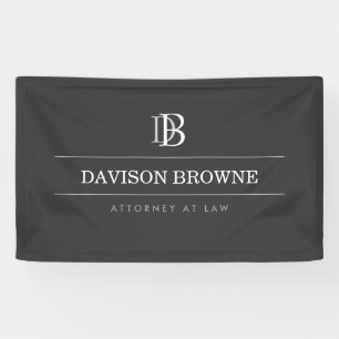Professional Monogram donkergrijs Spandoek
